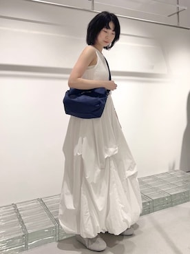 「アイテム（ワンピース/ドレス）」を使った、emmiさん（メンズ・155cm）の夏コーディネート