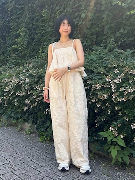 「アイテム（トップス）」を使った、emmiさん（メンズ・155cm）の夏コーディネート