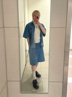 「Dr. Martens（ドクターマーチン）のアイテム」を使った、ｲｽﾞｺさん（レディース・143cm）の夏コーディネート