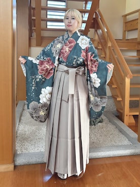 「アイテム（水着/着物・浴衣）」を使った、SOUBIENさん（レディース・160cm）の冬コーディネート