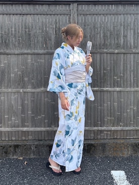 「アイテム（水着/着物・浴衣）」を使った、SOUBIENさん（骨格ウェーブ・レディース・164cm）の夏コーディネート