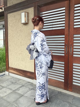 「アイテム（水着/着物・浴衣）」を使った、SOUBIENさん（骨格ウェーブ・レディース・154cm）の夏コーディネート
