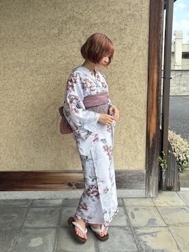「アイテム（水着/着物・浴衣）」を使った、SOUBIENさん（骨格ウェーブ・レディース・155cm）の夏コーディネート