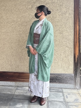 「アイテム（和装小物）」を使った、SOUBIENさん（レディース・156cm）の秋コーディネート
