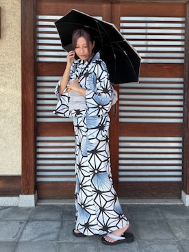 「アイテム（和装小物）」を使った、SOUBIENさん（レディース・164cm）の夏コーディネート