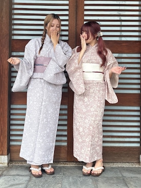 「アイテム（和装小物）」を使った、SOUBIENさん（レディース・164cm）の秋コーディネート