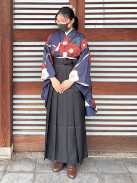 「アイテム（着物）」を使った、SOUBIENさん（レディース・156cm）の秋コーディネート