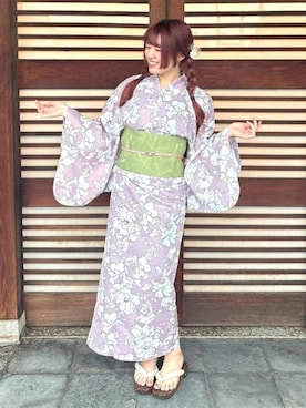 「アイテム（水着/着物・浴衣）」を使った、SOUBIENさん（レディース・155cm）の秋コーディネート