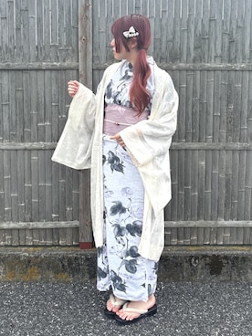 「アイテム（和装小物）」を使った、SOUBIENさん（レディース・155cm）の秋コーディネート