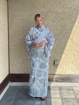 「アイテム（水着/着物・浴衣）」を使った、SOUBIENさん（骨格ウェーブ・レディース・164cm）の夏コーディネート