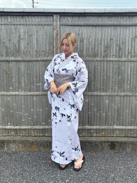 「アイテム（水着/着物・浴衣）」を使った、SOUBIENさん（骨格ウェーブ・レディース・164cm）の夏コーディネート