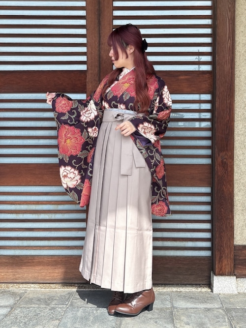 SOUBIEN袴4点（二尺袖着物/無地袴/襦袢/下帯） Ｌ　2尺5寸 SOUBIEN袴4点（二尺袖着物/無地袴/襦袢/下帯） L 2尺