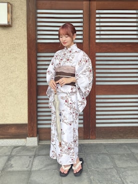 「アイテム（浴衣）」を使った、SOUBIENさん（レディース・154cm）の夏コーディネート