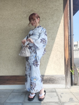 「アイテム（浴衣）」を使った、SOUBIENさん（レディース・154cm）の夏コーディネート