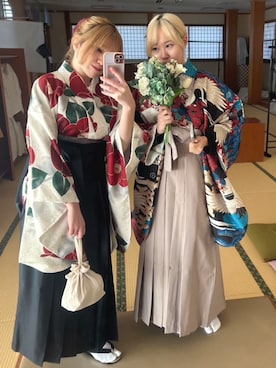 「アイテム（水着/着物・浴衣）」を使った、SOUBIENさん（レディース・155cm）の冬コーディネート