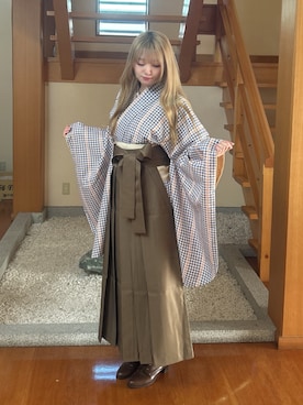 「アイテム（水着/着物・浴衣）」を使った、SOUBIENさん（レディース・155cm）の冬コーディネート