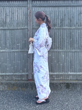 「アイテム（和装小物）」を使った、SOUBIENさん（レディース・164cm）の夏コーディネート