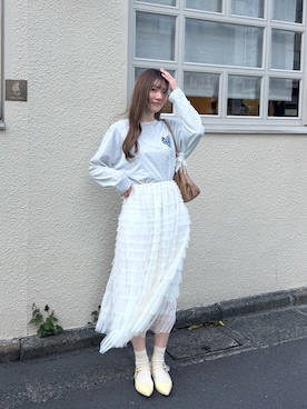 「A part by（アパートバイ）のアイテム（パンプス、イエロー系）」を使った、m.さん（レディース・165cm）の春コーディネート