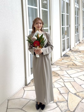 「アイテム（クラッチバッグ）」を使った、m.さん（レディース・165cm）の秋コーディネート