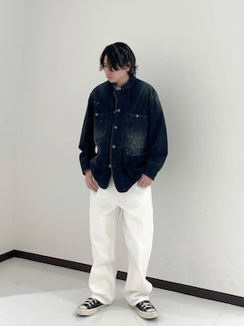 「アイテム（カバーオール）」を使った、nakahiroさん（メンズ・170cm）の冬コーディネート
