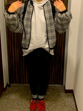 「アイテム（デニムパンツ、その他）」を使った、ma.hさん（レディース・151cm）の秋コーディネート