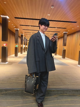 「FRED PERRY（フレッドペリー）のアイテム（ローファー）」を使った、なみぽんさん（メンズ・173cm）の秋コーディネート