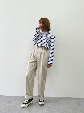 「Le temps riche（ルタンリッシュ）のアイテム（トップス）」を使った、ちささん（レディース・157cm）の冬コーディネート