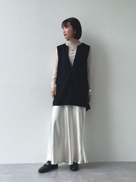 「ローファー」｜「アイテム（スーツセット）」を使った、ちささん（レディース・158cm）の冬コーディネート