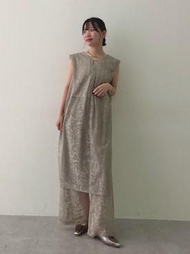 「アイテム（パンツドレス）」を使った、ちささん（レディース・158cm）の夏コーディネート