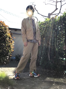 「Reebok（リーボック）のアイテム（スリッポン）」を使った、coro助さん（メンズ・178cm）の秋コーディネート