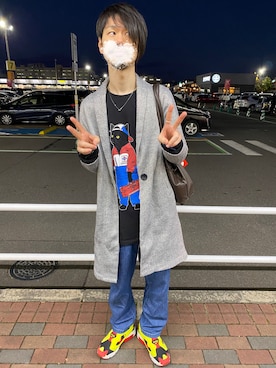 「Reebok（リーボック）のアイテム（スリッポン）」を使った、coro助さん（メンズ・178cm）の冬コーディネート