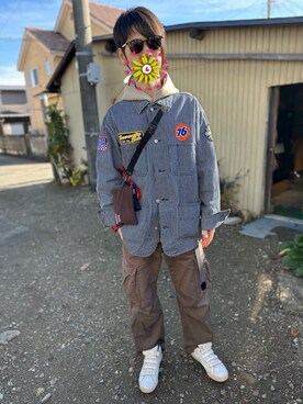 「76（セブンティシックス）のアイテム」を使った、coro助さん（メンズ・178cm）の冬コーディネート