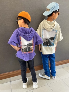 「ごきげんウィーク」｜「アイテム（スリッポン）」を使った、わにさん（キッズ・130cm）の春コーディネート