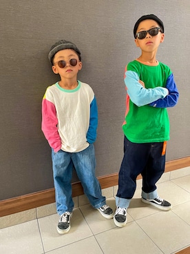 「カラー×コーデ」｜わにさん（キッズ・130cm）の春コーディネート