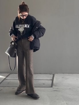 「CALUX（キャラクス）のアイテム」を使った、UDさん（レディース・164cm）の冬コーディネート