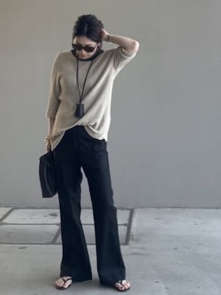 新品未使用❁ドゥーズィエムクラス　リネンツイル フレアパンツ Deuxieme Classe（ドゥーズィエムクラス）の「リネンツイル