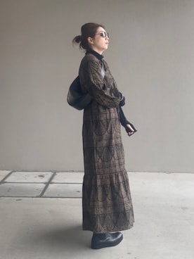 「sara mallika（サラ マリカ）のアイテム（ワンピース）」を使った、UDさん（レディース・164cm）の秋コーディネート