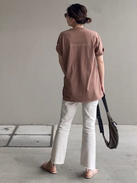 「CALUX（キャラクス）のアイテム」を使った、UDさん（レディース・164cm）の夏コーディネート