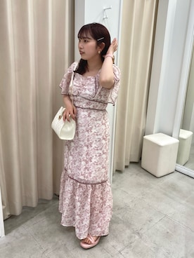 「アイテム（ワンピース、ピンク系）」を使った、mirekaさん（レディース・146cm）の夏コーディネート