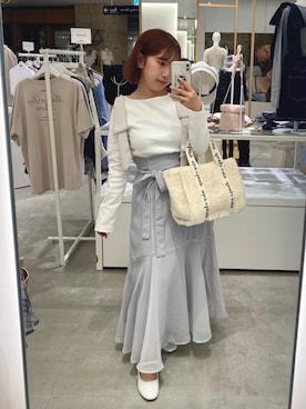 「ショート丈トップス」｜「アイテム（バレエシューズ）」を使った、mirekaさん（レディース・146cm）の秋コーディネート