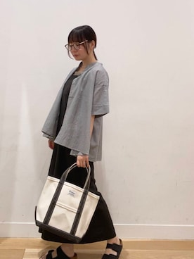 「柄物」｜「アイテム（ワンピース/ドレス）」を使った、はっしーさん（レディース・153cm）の夏コーディネート