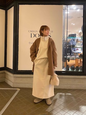 「URBAN RESEARCH DOORS（アーバンリサーチドアーズ）のウールリバーテーラードコート（その他アウター）」を使った、はしもとさん（レディース・153cm）の秋コーディネート