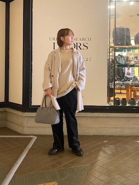 「URBAN RESEARCH DOORS（アーバンリサーチドアーズ）のウールリバーテーラードコート（その他アウター）」を使った、はしもとさん（レディース・153cm）の秋コーディネート