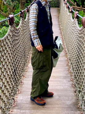 「ARMY TWILL（アーミーツイル）のアイテム（トップス）」を使った、Pino。さん（メンズ・170cm）の夏コーディネート