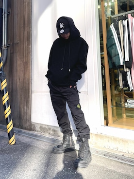 「MONCLER（モンクレール）のアイテム」を使った、クロカワ　リオさん（メンズ・170cm）の秋コーディネート