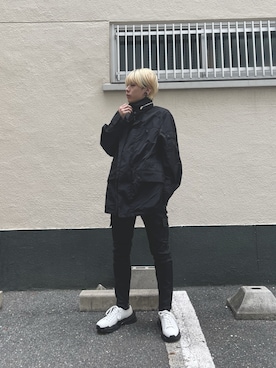 「DANKE SCHON（ダンケシェーン）のアイテム（スウェットパンツ）」を使った、クロカワ　リオさん（メンズ・170cm）の冬コーディネート