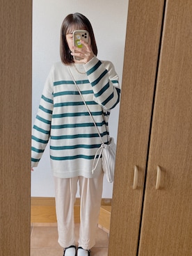 「シルクパンツ」｜ちなさん（レディース・160cm）の冬コーディネート