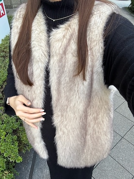 「アイテム（ベスト）」を使った、つるさん（レディース・165cm）の秋コーディネート