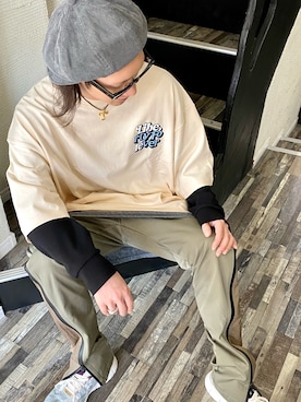 「LIBERE（リベーレ）のアイテム（パンツ）」を使った、kazu (ARYUKU) さん（メンズ・168cm）の春コーディネート