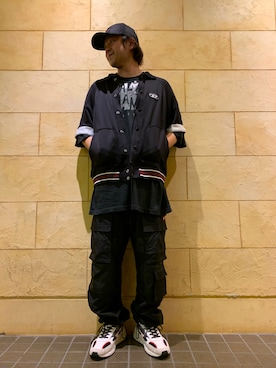 「DIESEL（ディーゼル）のアイテム（Tシャツ/カットソー）」を使った、ぴーさんさん（メンズ・172cm）の春コーディネート